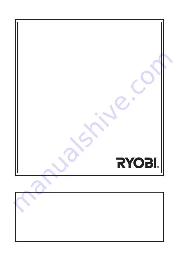 Ryobi AJP-1600 Owner'S Operating Manual Download Page 8