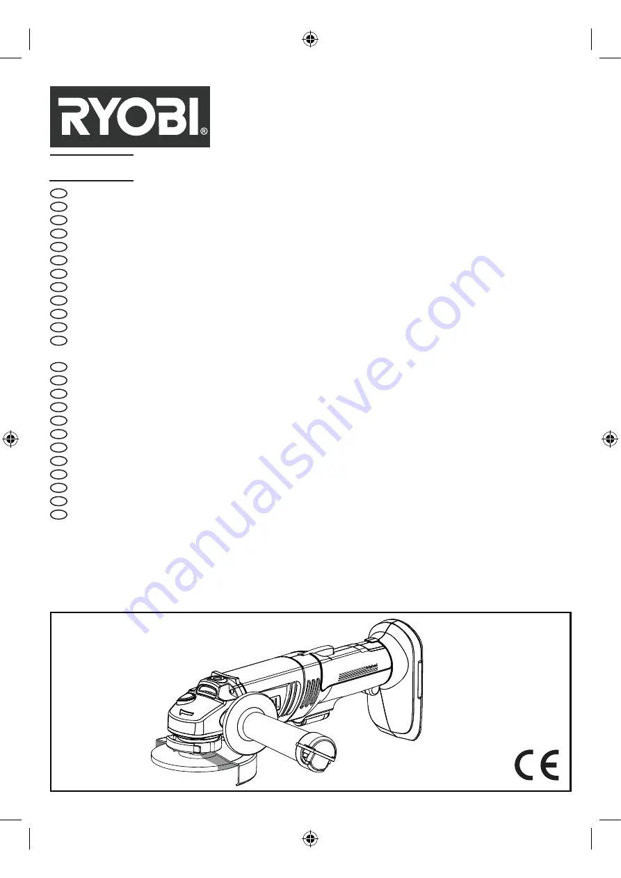 Ryobi CAG-180 Скачать руководство пользователя страница 1