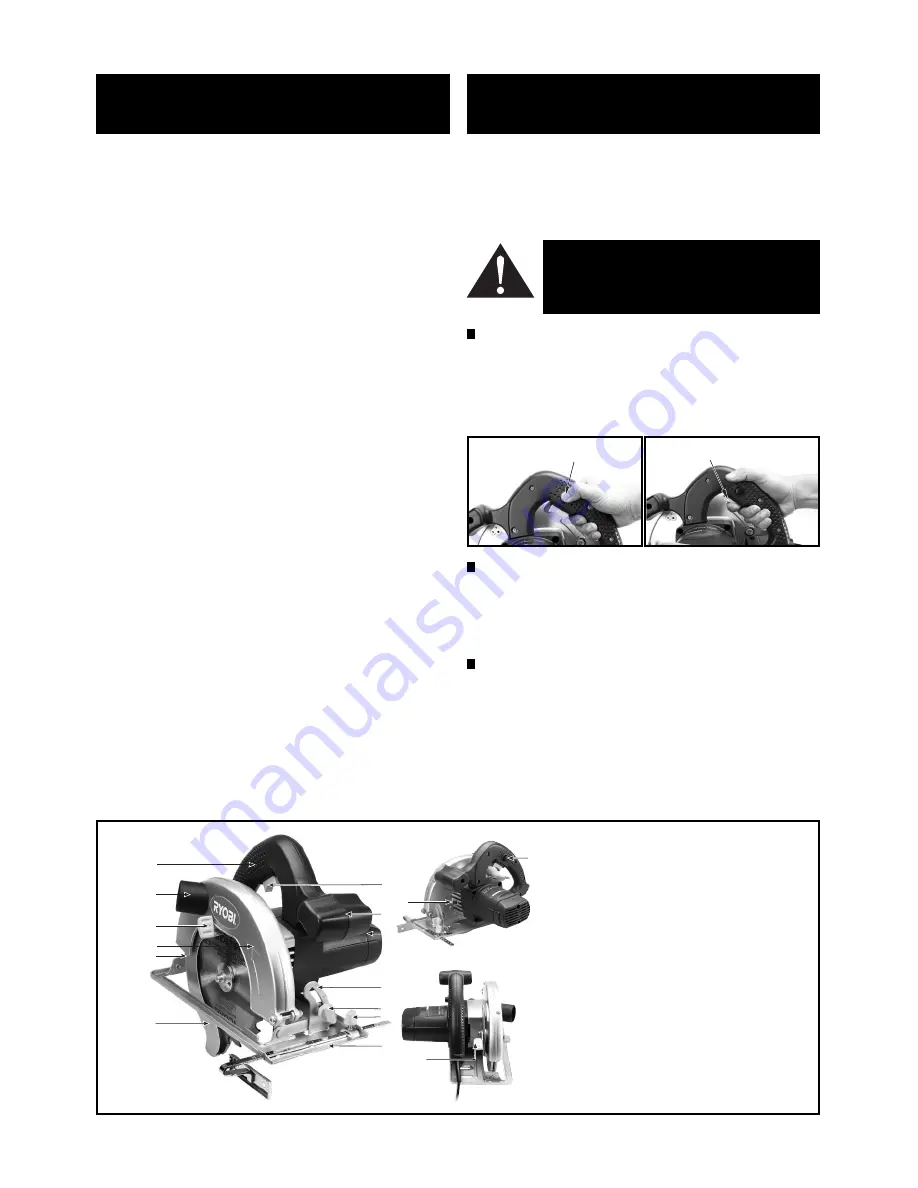 Ryobi ECS1350 Скачать руководство пользователя страница 3