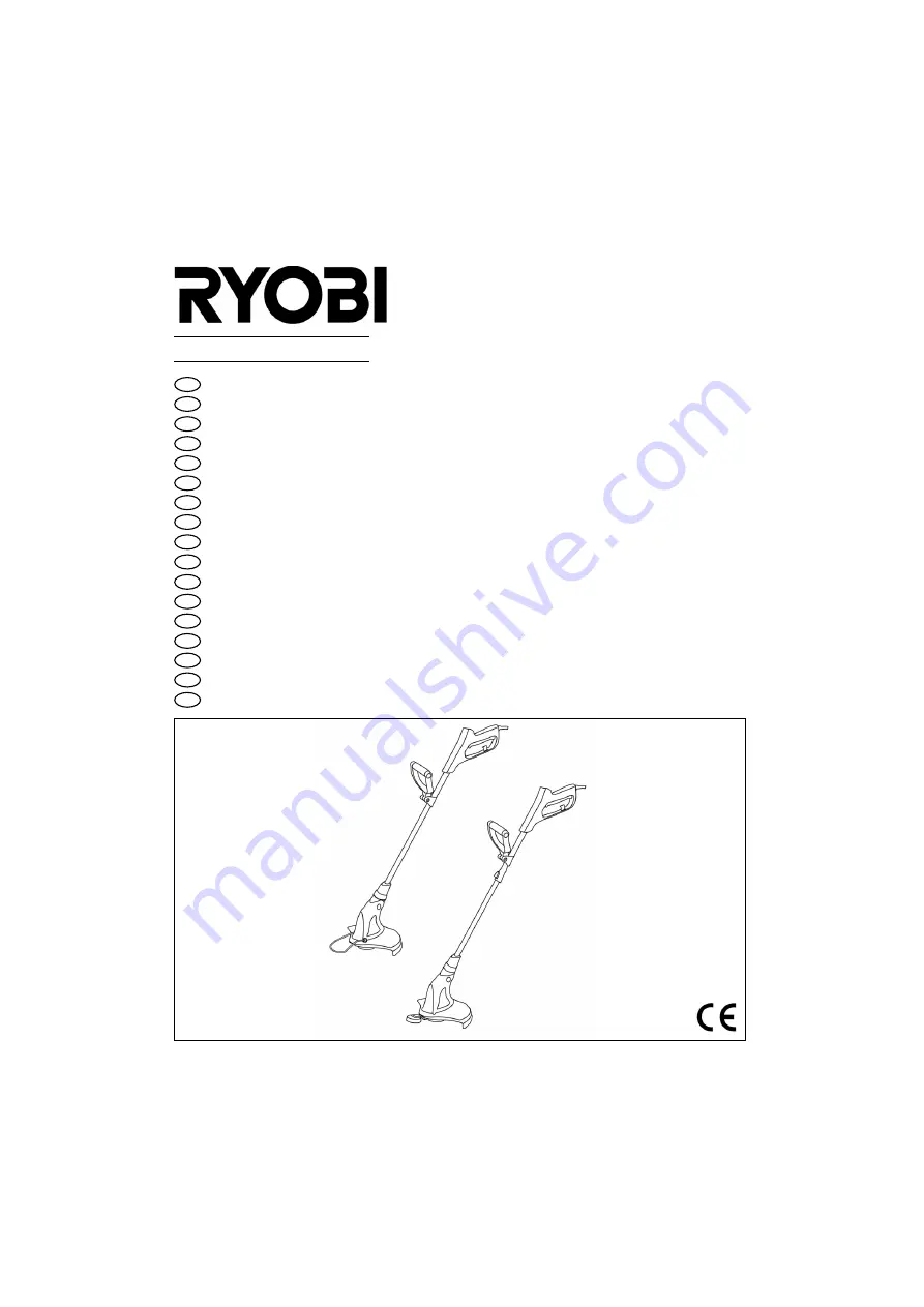 Ryobi ELT-3725 Скачать руководство пользователя страница 1