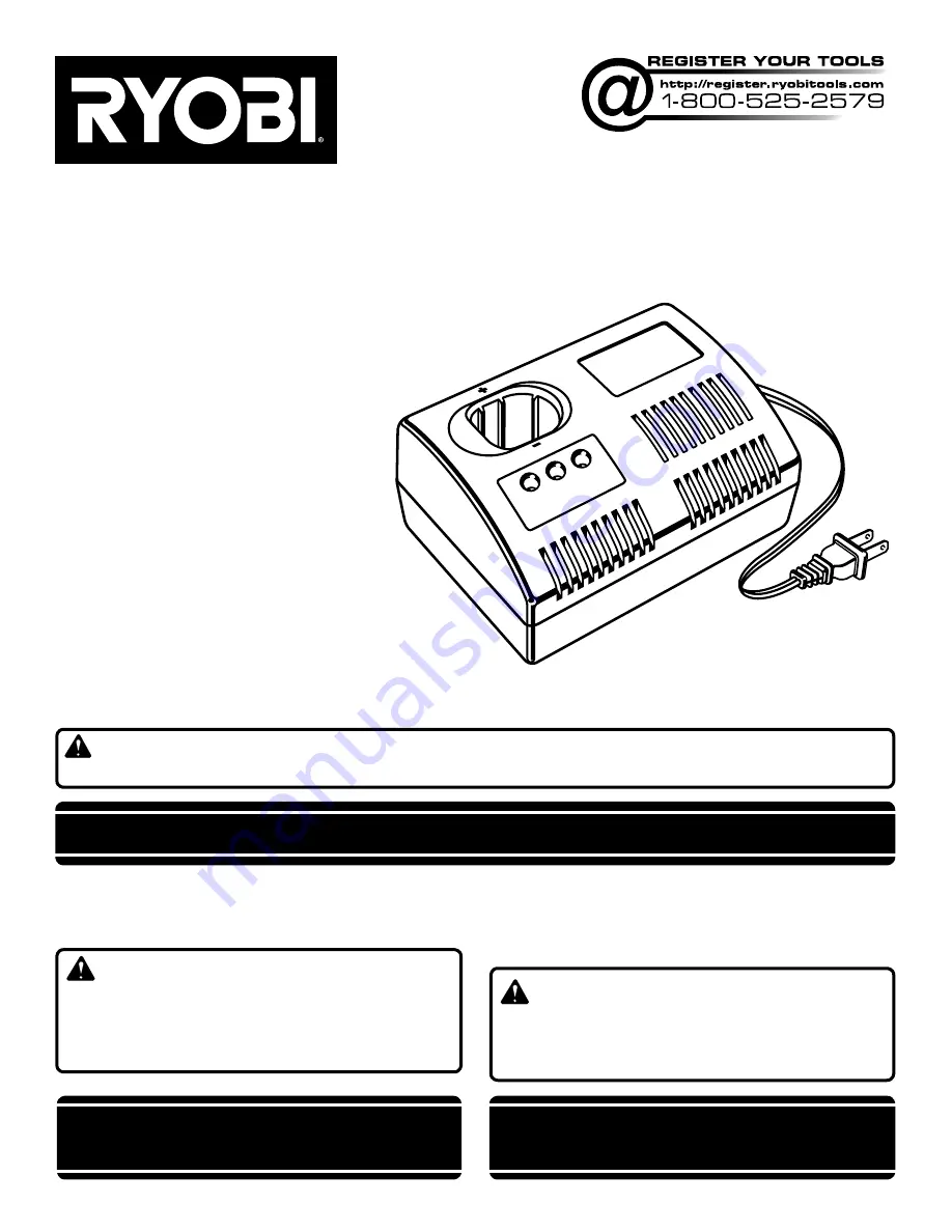 Ryobi P110 Operator'S Manual Download Page 1