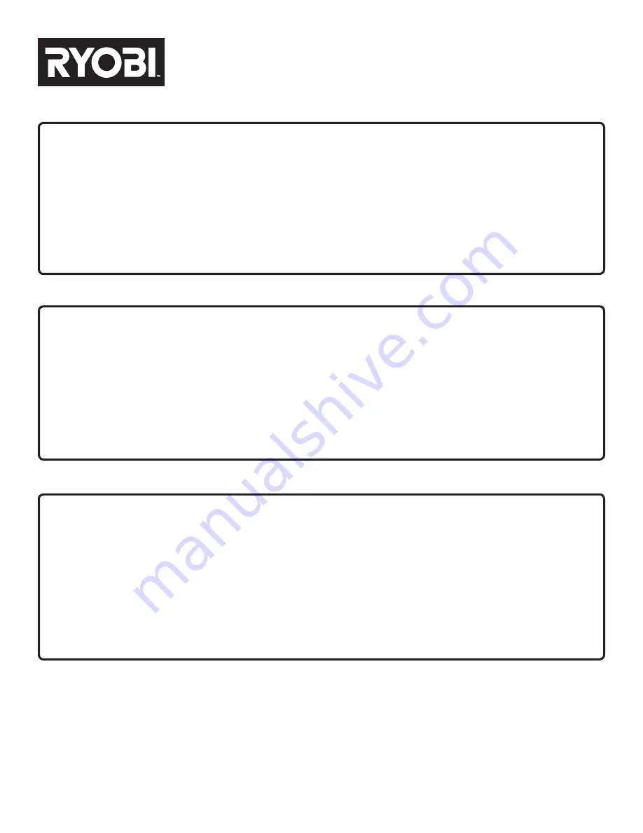 Ryobi P3260 Operator'S Manual Download Page 32