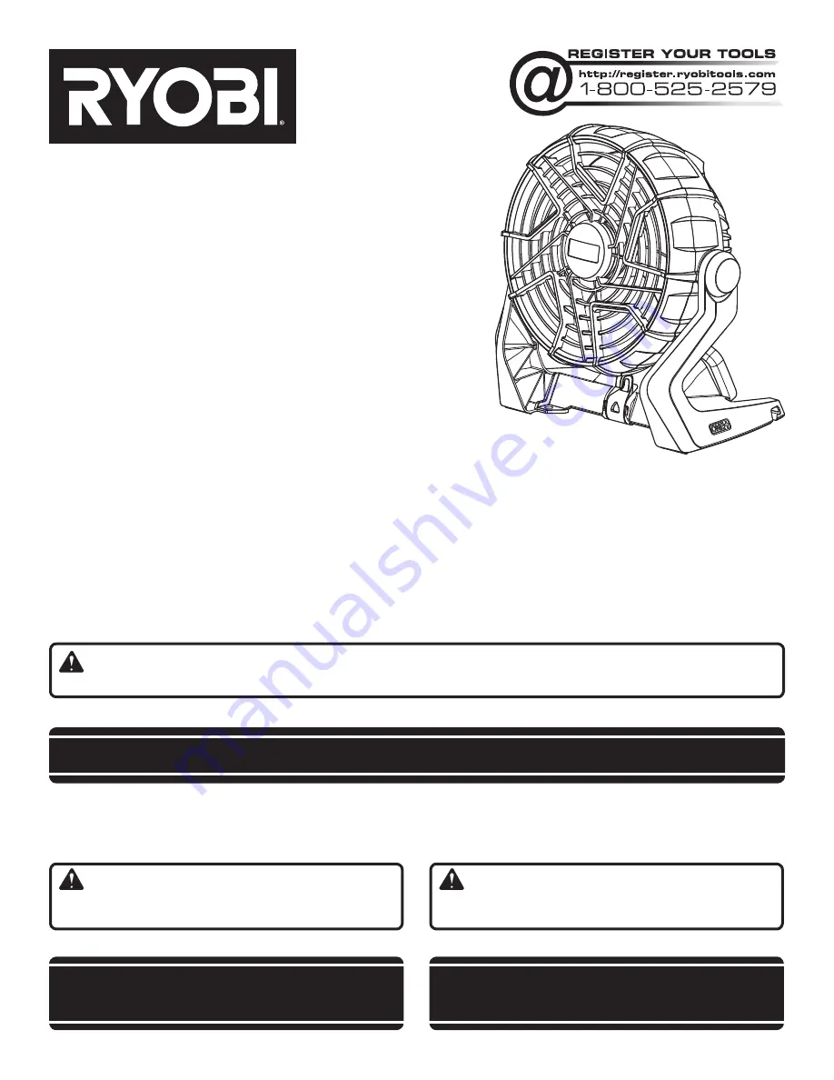 Ryobi P3320 Operator'S Manual Download Page 1