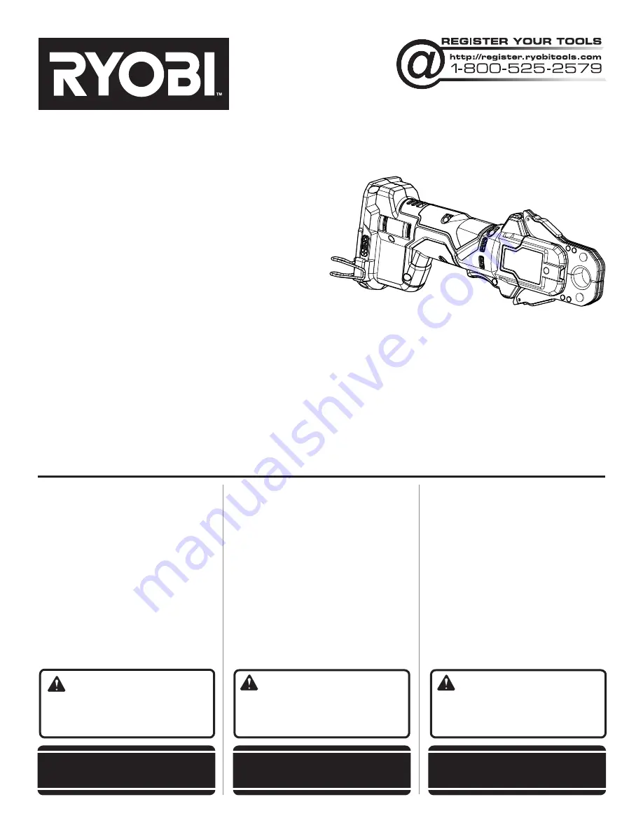 Ryobi P661 Скачать руководство пользователя страница 1