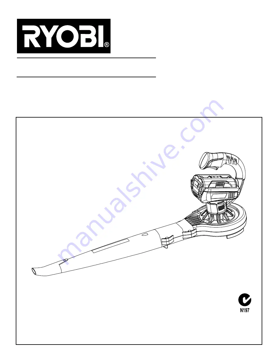 Ryobi RBL36 Operator'S Manual Download Page 1