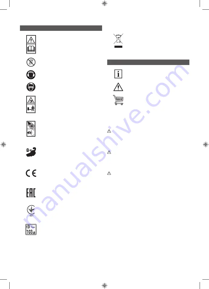 Ryobi RBL36JB Original Instructions Manual Download Page 22