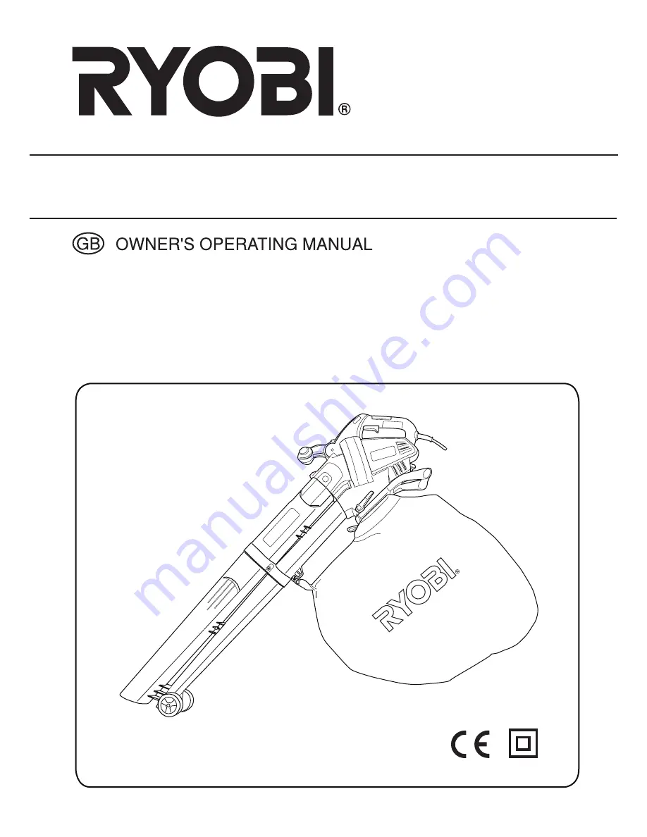 Ryobi RBV-3275 Owner'S Operating Manual Download Page 1