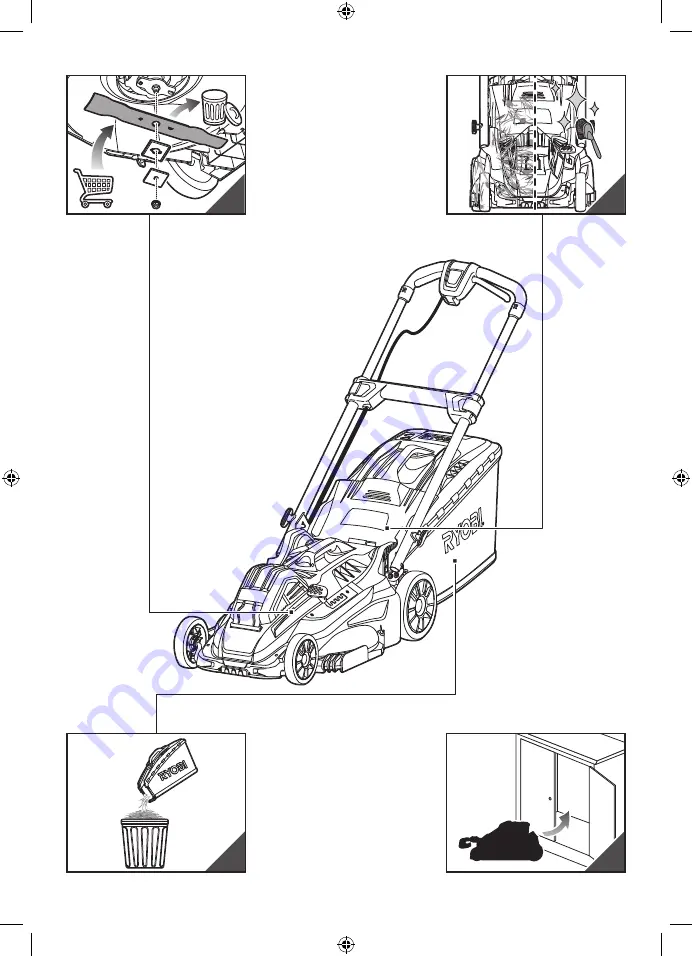 Ryobi RLM36B46S Original Instructions Manual Download Page 196