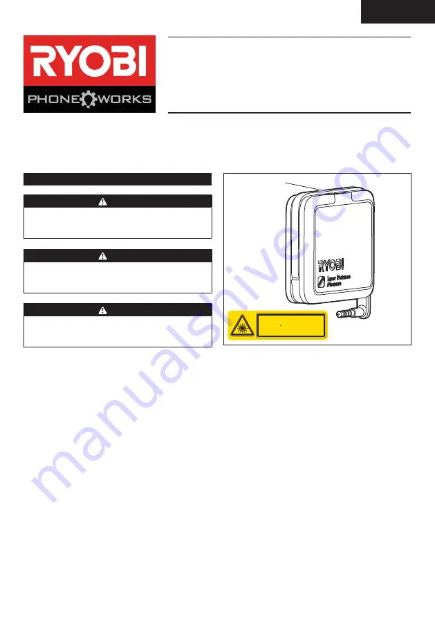 Ryobi RPW-1000 Manual Download Page 1