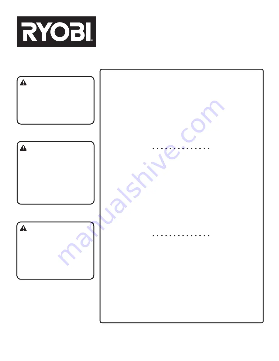 Ryobi RY09055 Operator'S Manual Download Page 42