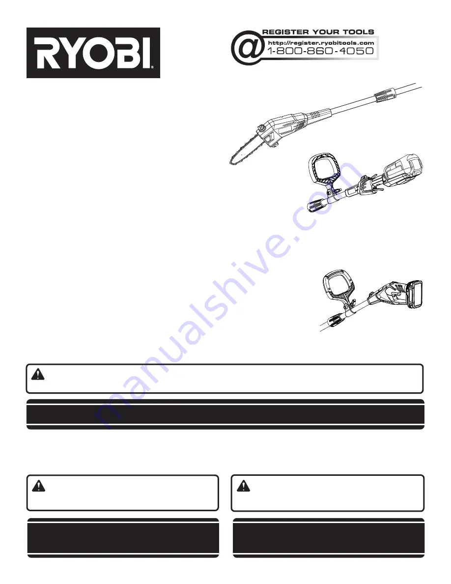 Ryobi RY40050 Скачать руководство пользователя страница 1