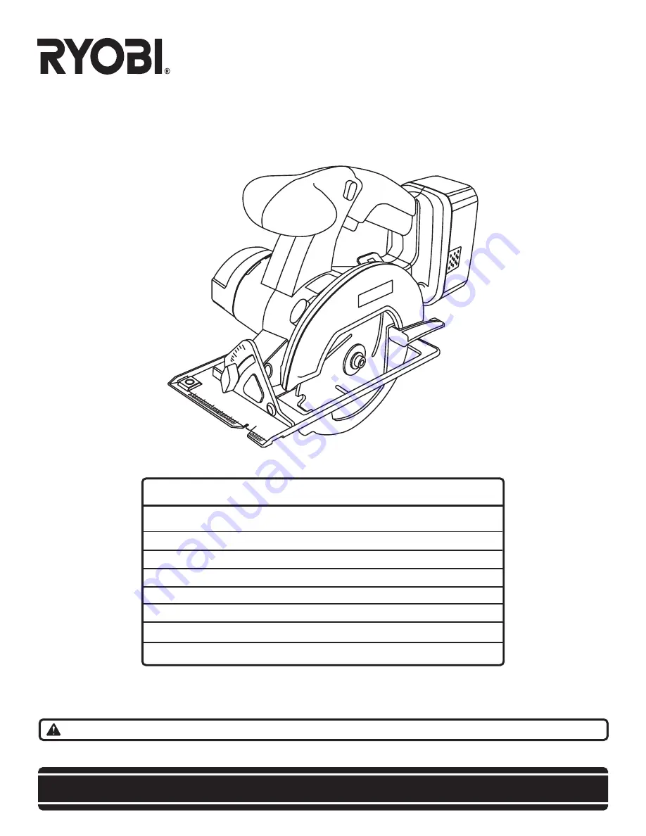 Ryobi RY6202 Operator'S Manual Download Page 1