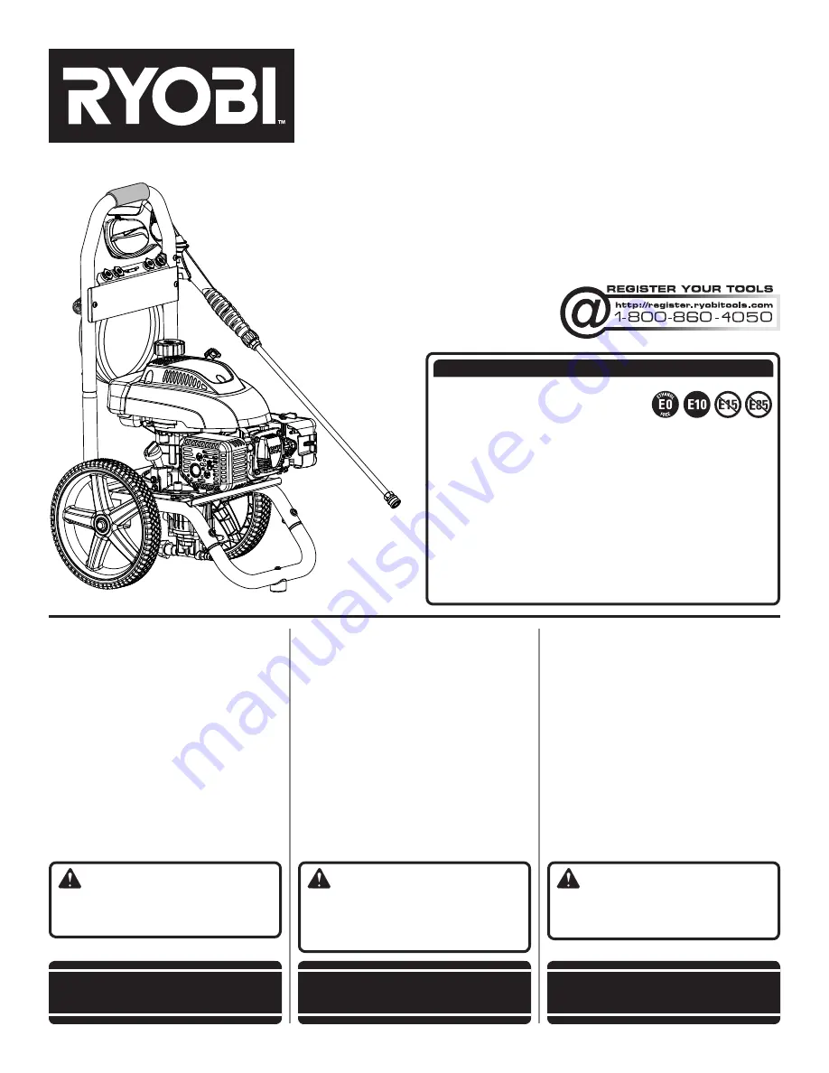 Ryobi RY802700 Скачать руководство пользователя страница 1