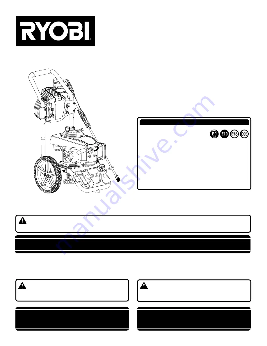 Ryobi RY80930 Operator'S Manual Download Page 1