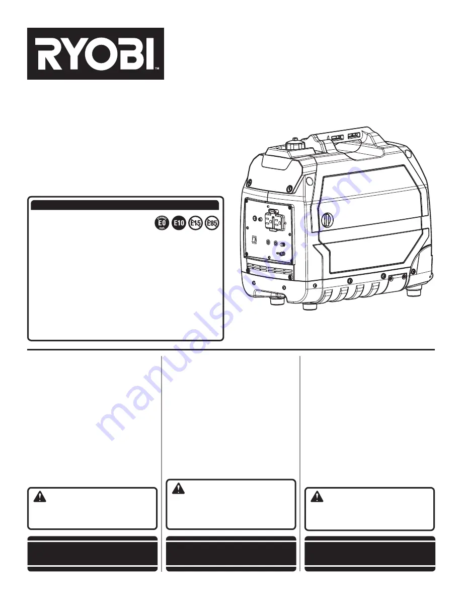 Ryobi RYi2000GRA Скачать руководство пользователя страница 1