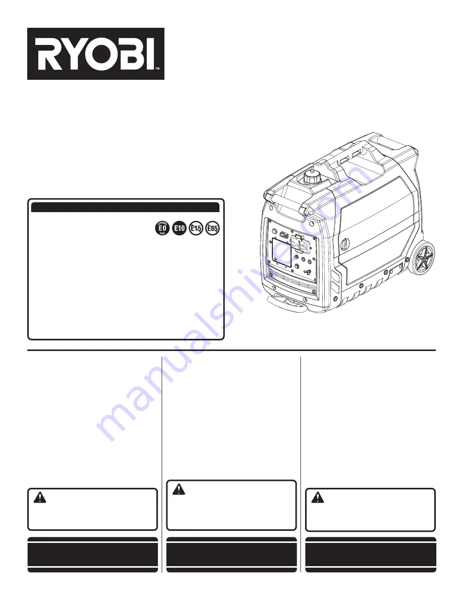 Ryobi RYi2300BT Operator'S Manual Download Page 1