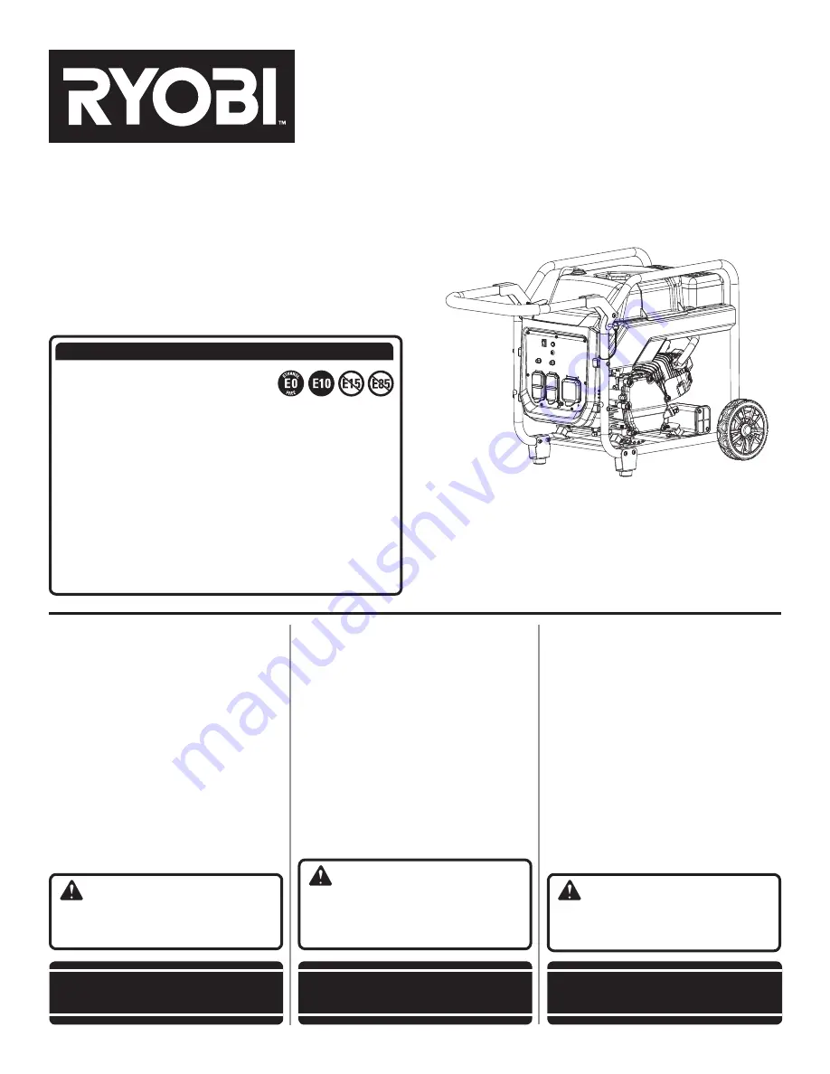 Ryobi RYi4022X Operator'S Manual Download Page 1