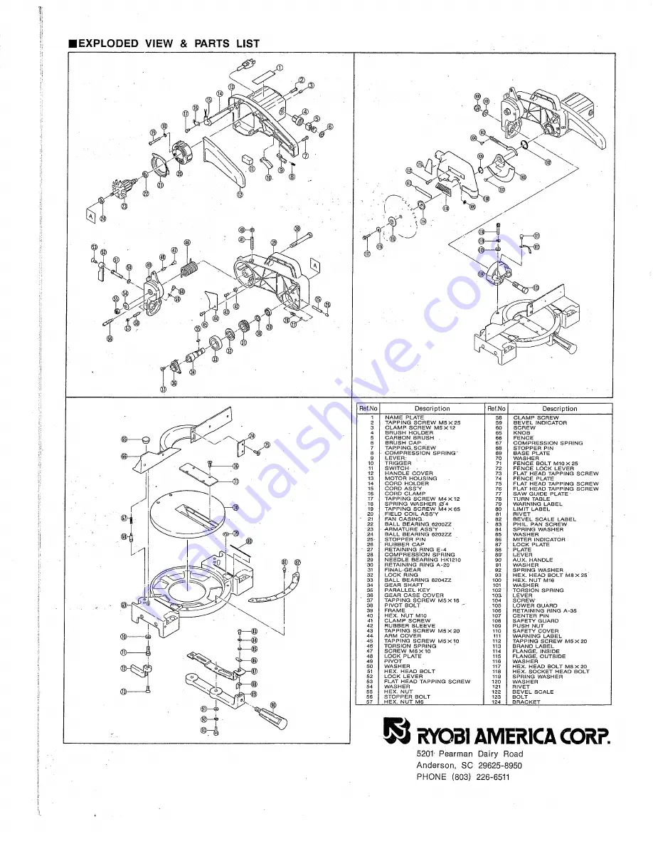 Ryobi TS-260 II Скачать руководство пользователя страница 12