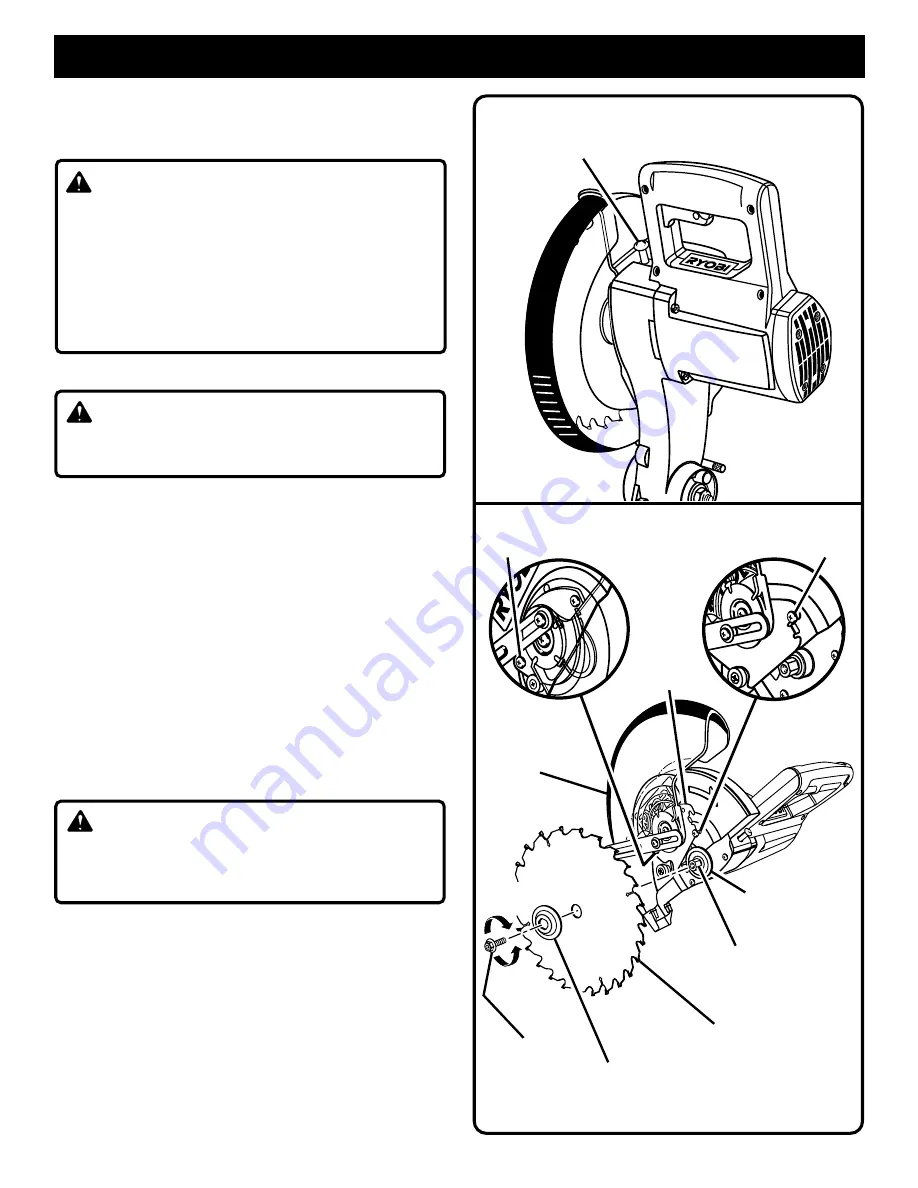 Ryobi TS1351 Operator'S Manual Download Page 14