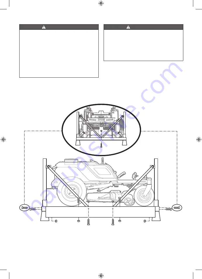 Ryobi ZTR480ex Assembly Manual Download Page 12