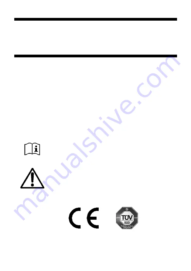 S.P.E. CBN1 Operator'S Manual Download Page 1