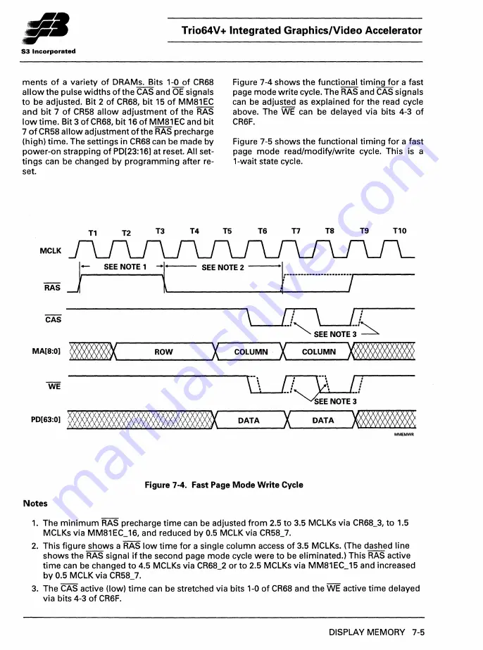 S3 Incorporated Trio64V+ Manual Download Page 62