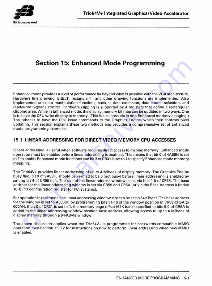 S3 Incorporated Trio64V+ Manual Download Page 116