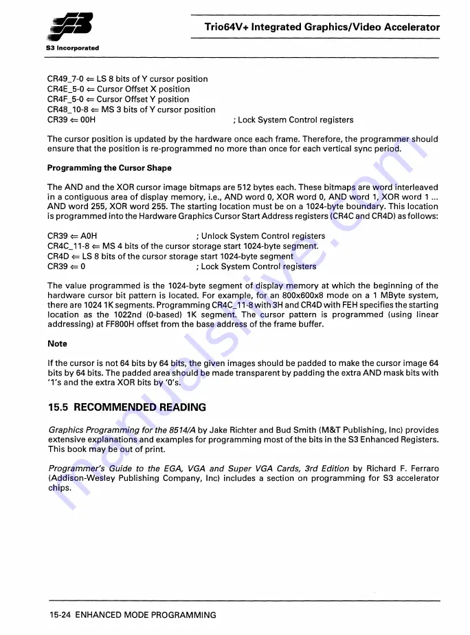 S3 Incorporated Trio64V+ Manual Download Page 139