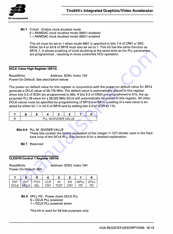 S3 Incorporated Trio64V+ Manual Download Page 154