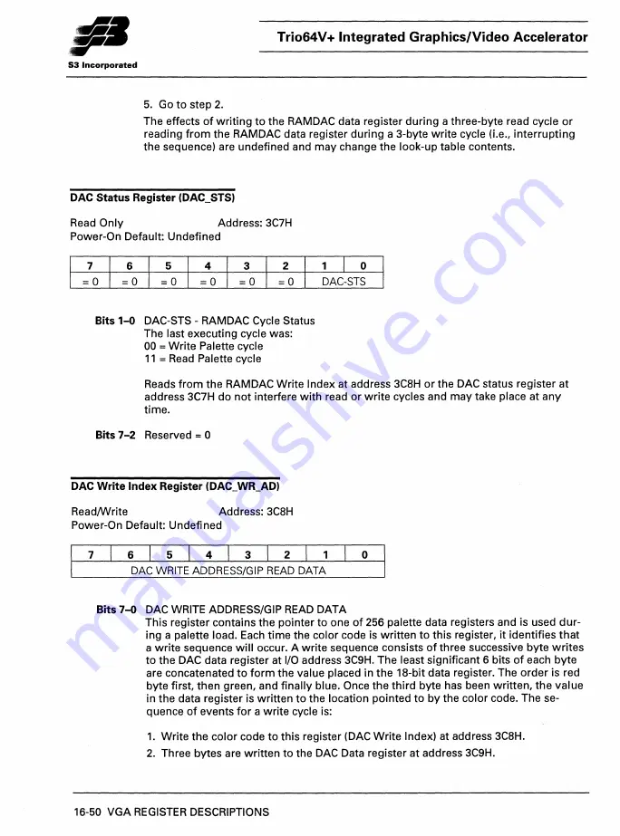 S3 Incorporated Trio64V+ Manual Download Page 189