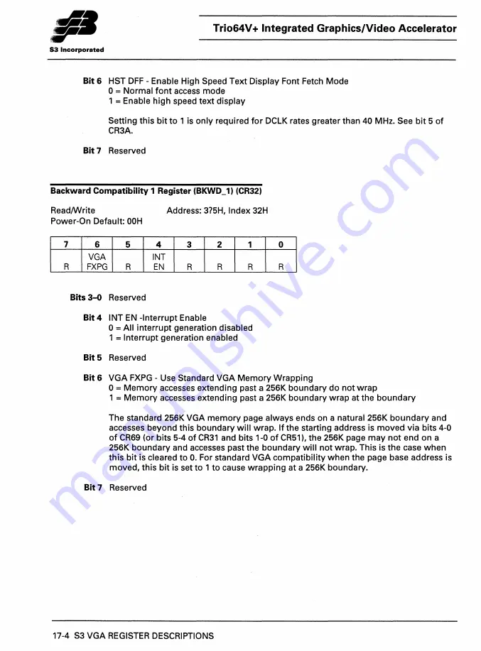 S3 Incorporated Trio64V+ Manual Download Page 195