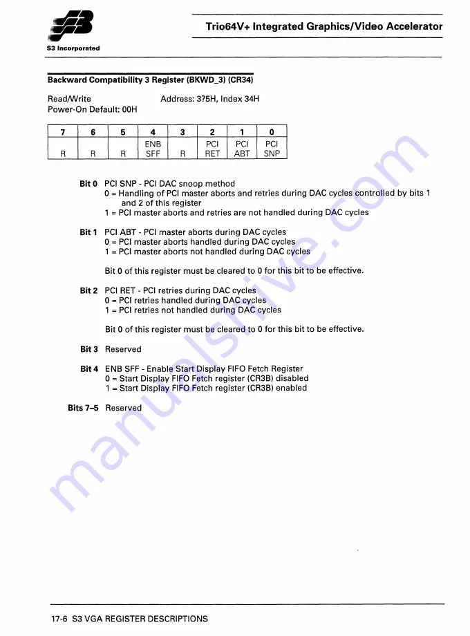 S3 Incorporated Trio64V+ Manual Download Page 197