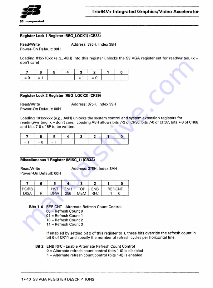 S3 Incorporated Trio64V+ Manual Download Page 201