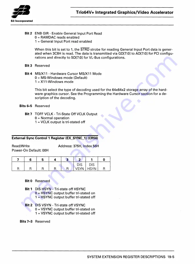 S3 Incorporated Trio64V+ Manual Download Page 214