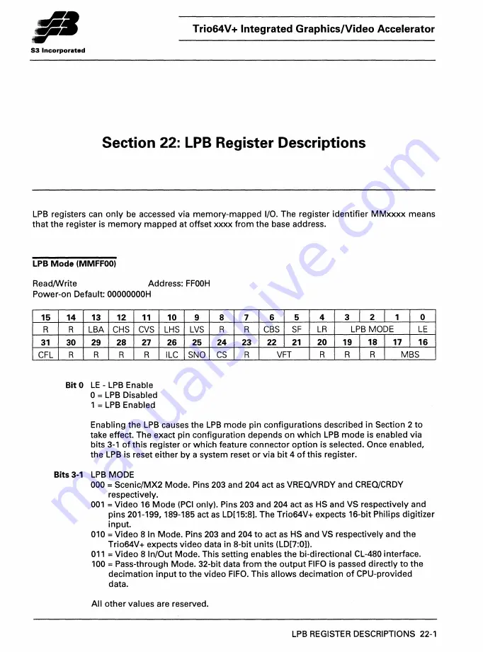 S3 Incorporated Trio64V+ Manual Download Page 264