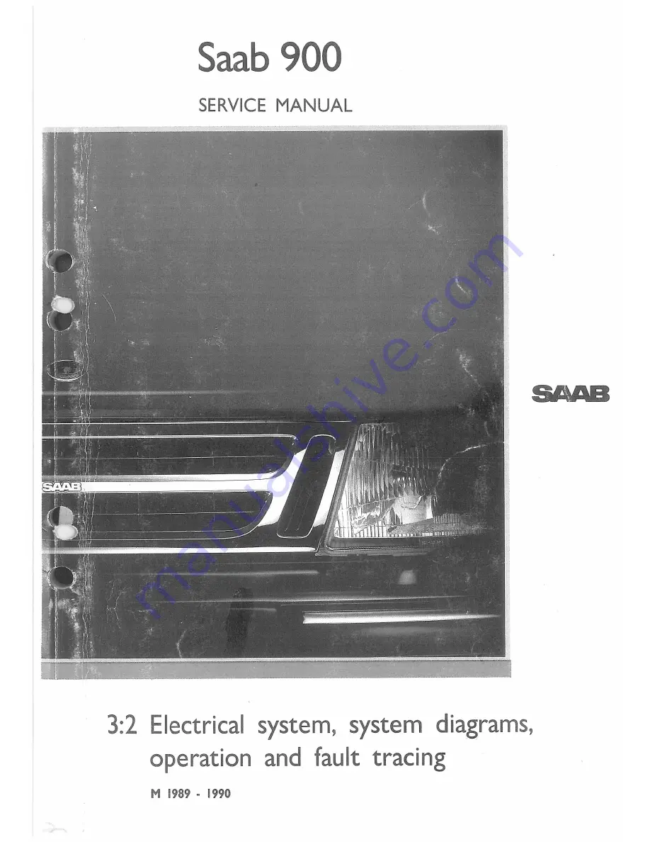 Saab 1989 900 Service Manual Download Page 1