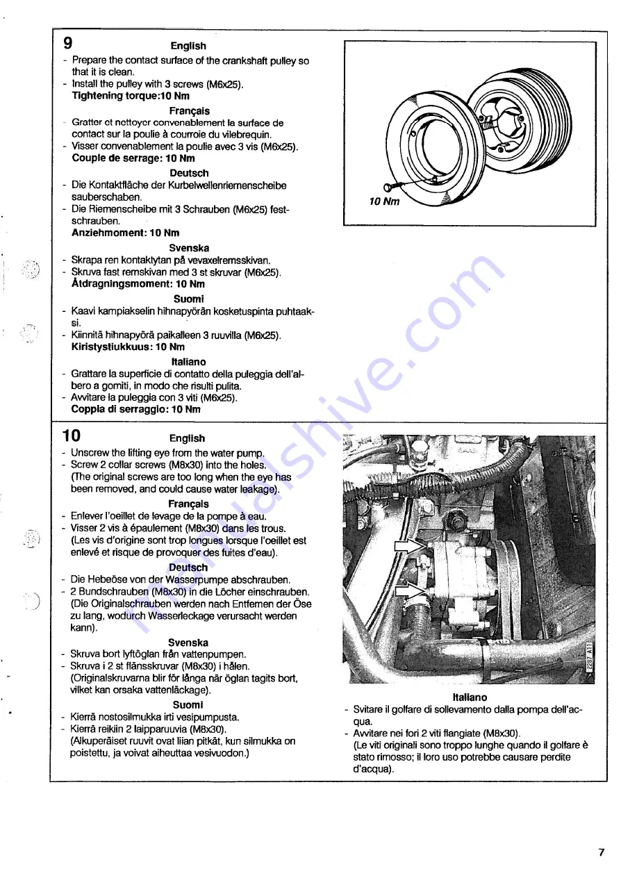 Saab 86 05 198 Installation Instructions Manual Download Page 7