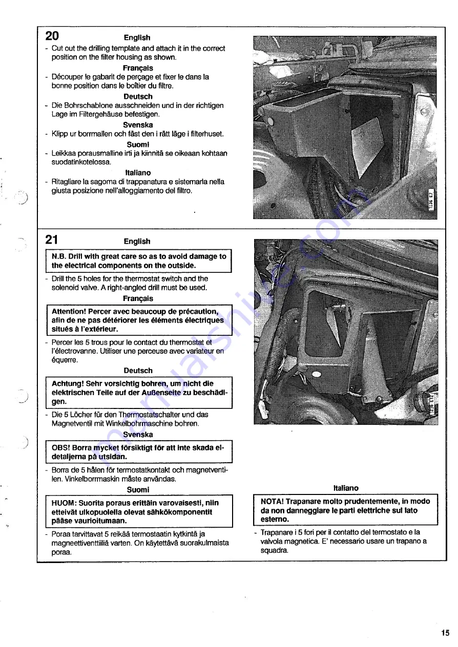 Saab 86 05 198 Installation Instructions Manual Download Page 15