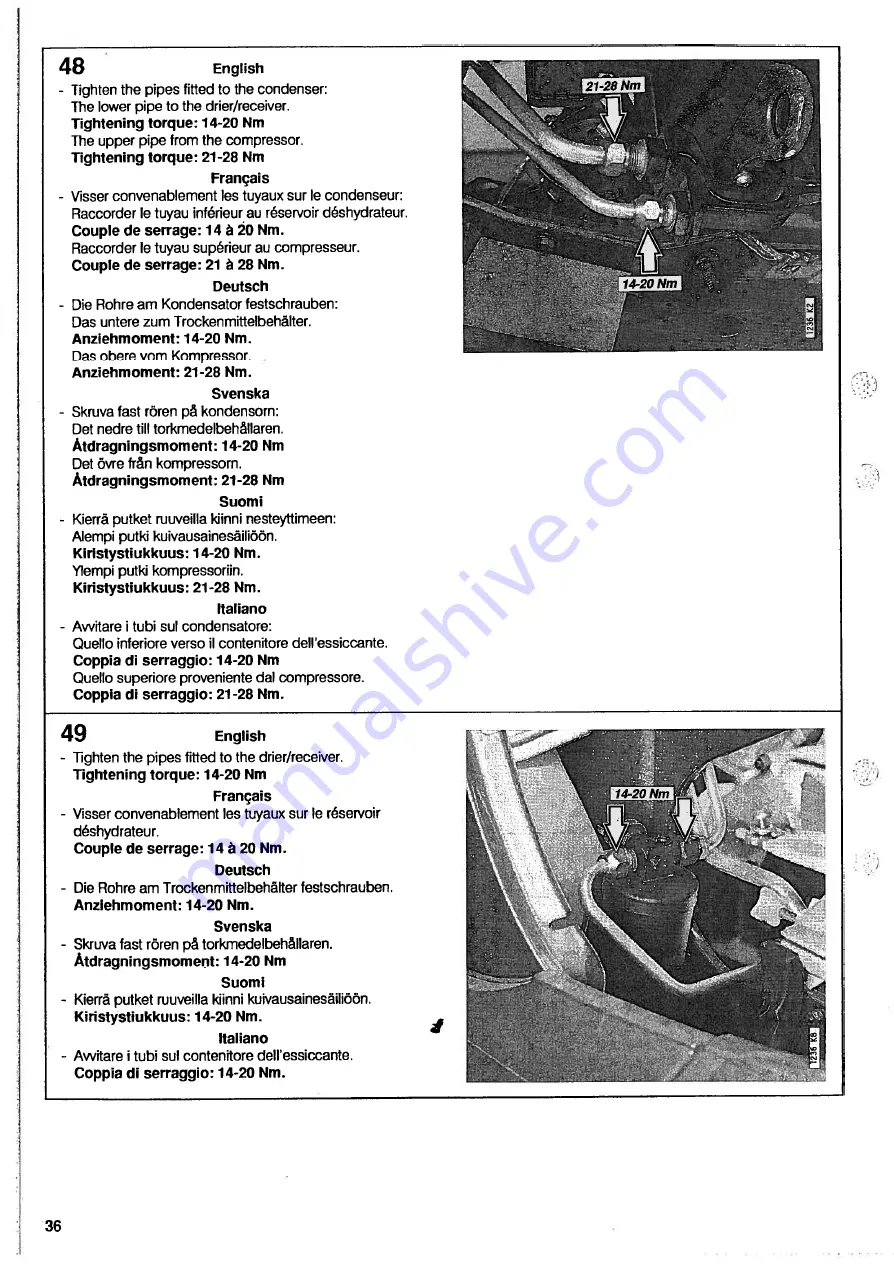 Saab 86 05 198 Installation Instructions Manual Download Page 36