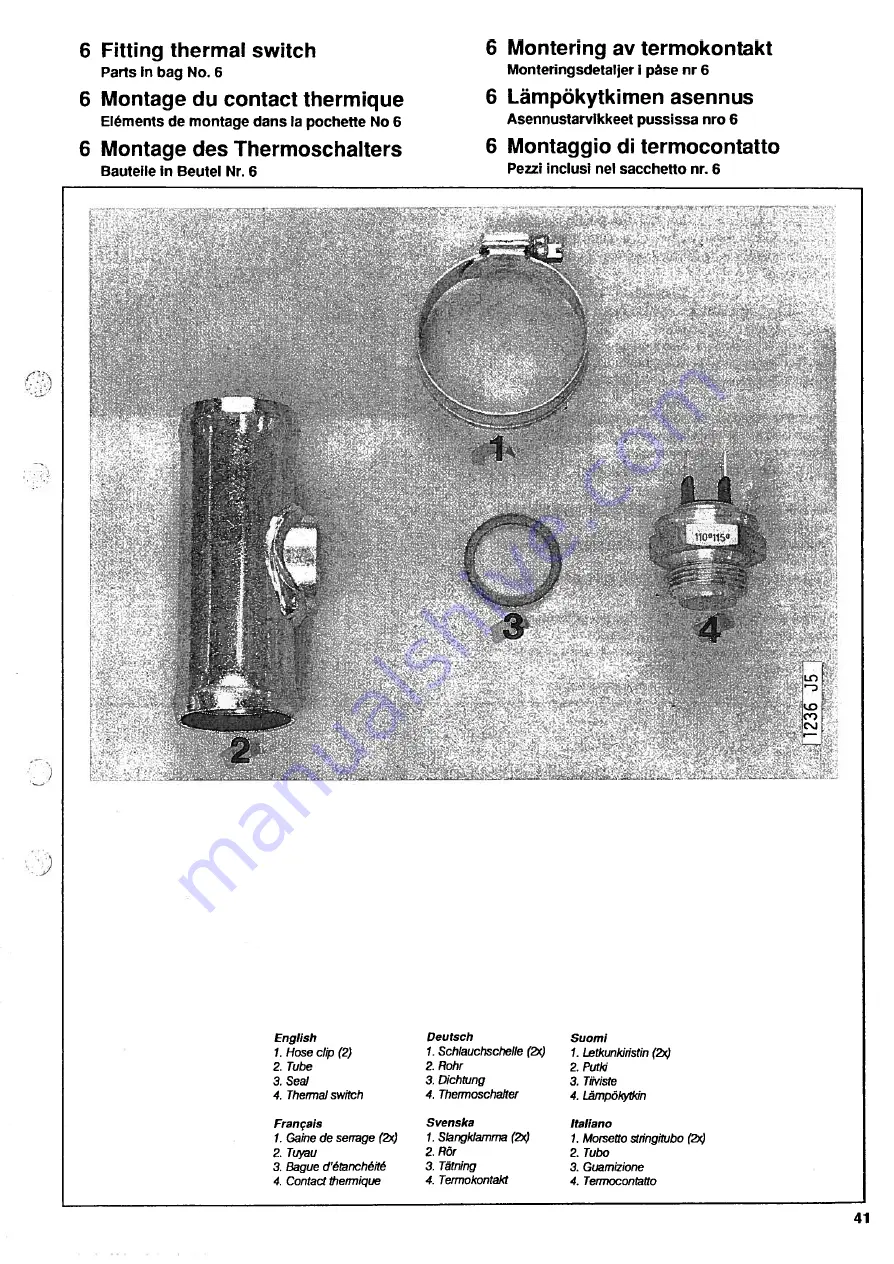 Saab 86 05 198 Installation Instructions Manual Download Page 41