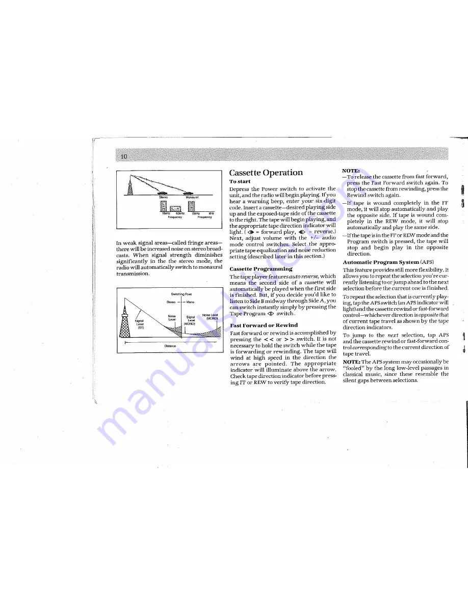 Saab 900 Audio Equipment 1986 User Manual Download Page 11