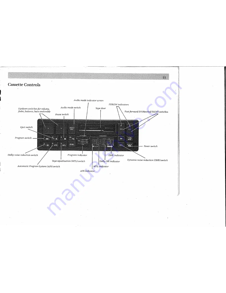 Saab 900 Audio Equipment 1986 Скачать руководство пользователя страница 12