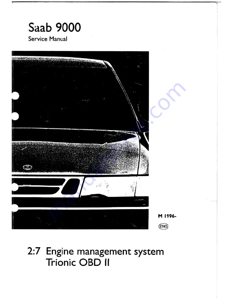 Saab 9000 Service Manual Download Page 1