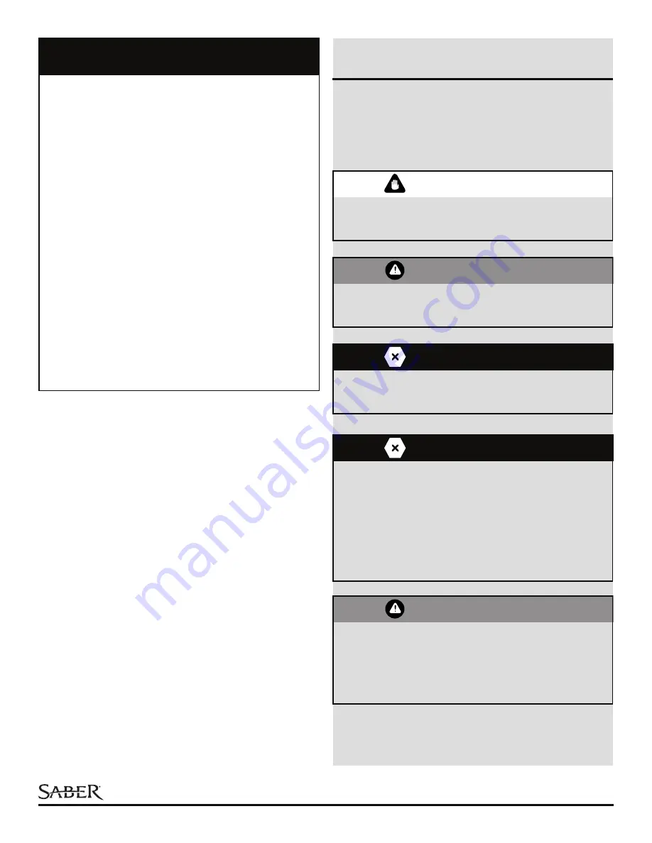 Saber Compact R52SC0421 Product Manual Download Page 2