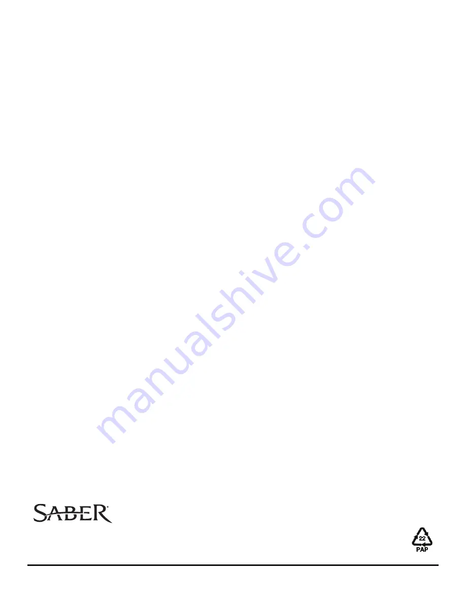 Saber Compact R52SC0421 Product Manual Download Page 36