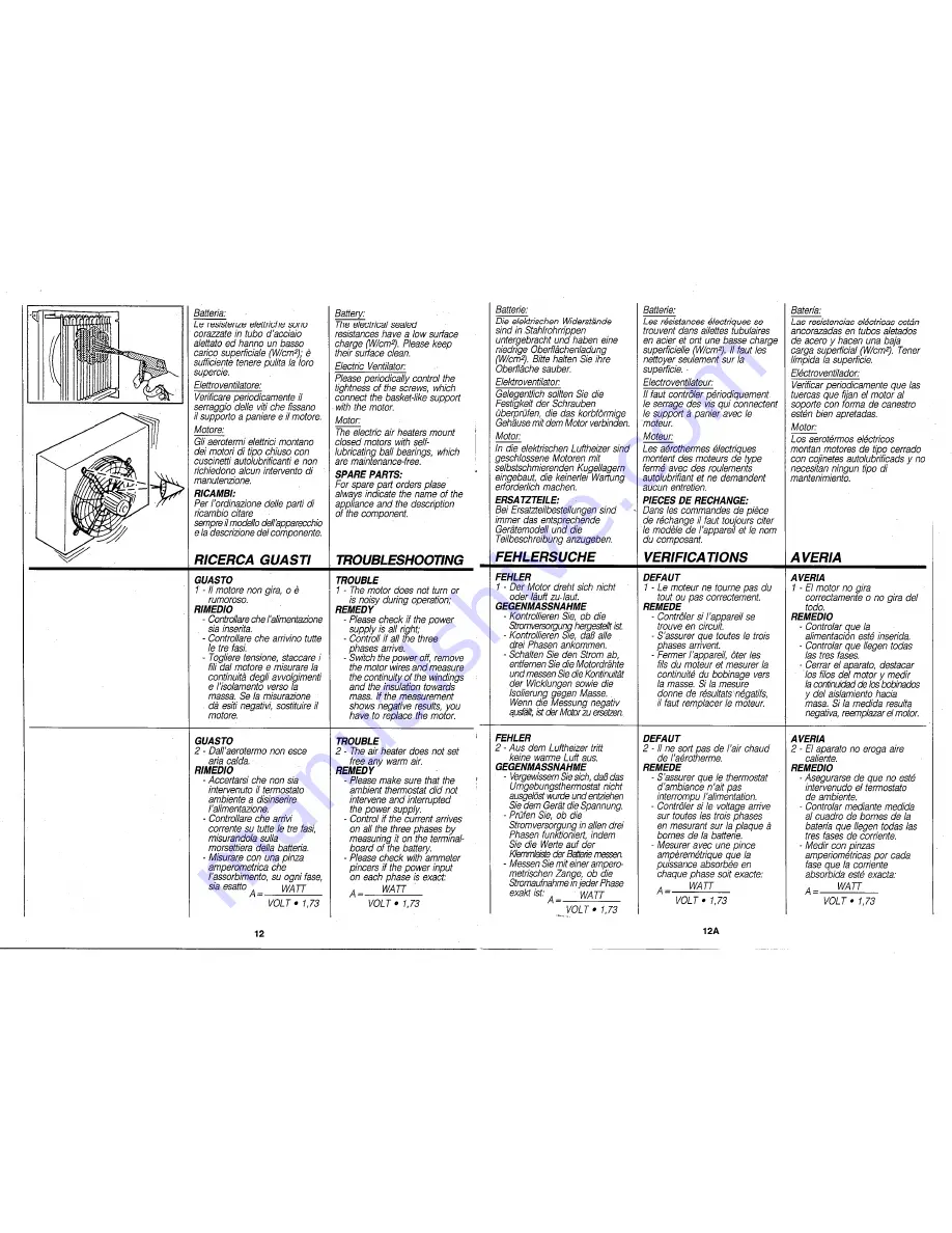 Sabiana ELECTRA 90 ED Installation And Maintenance Manual Download Page 12