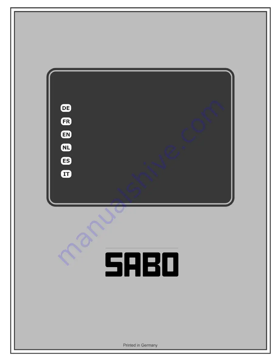 Sabo 31-V EL Operator'S Manual Download Page 1