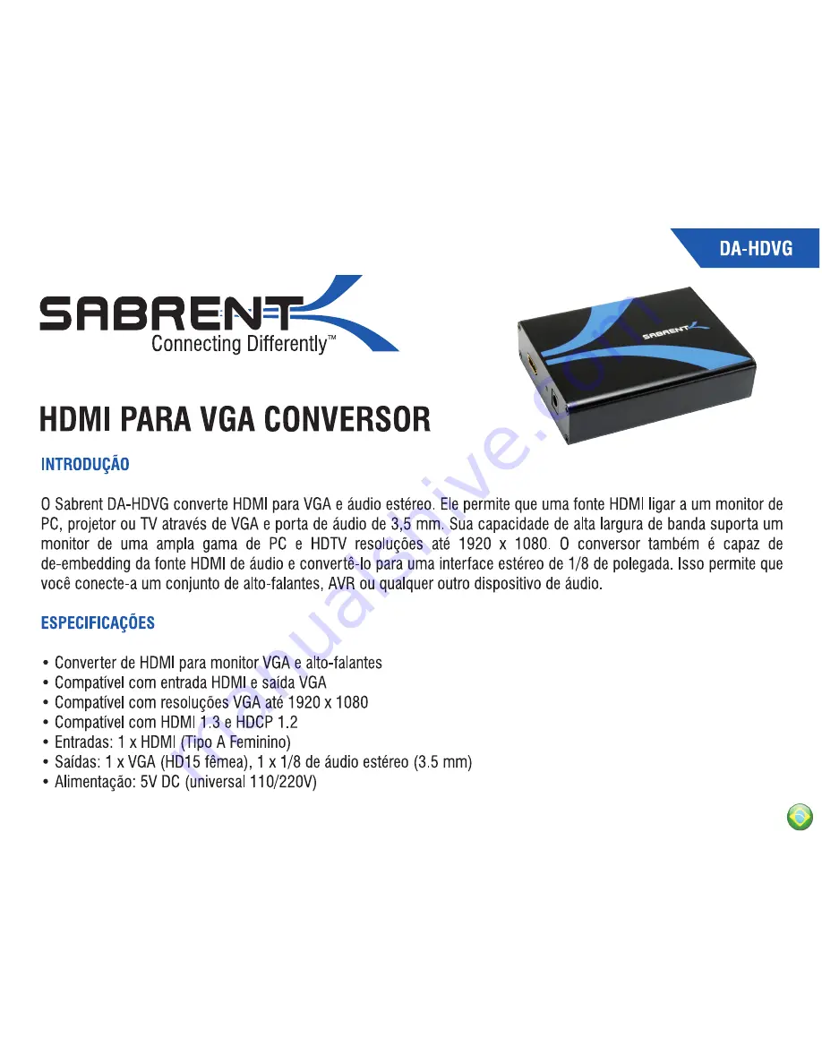 Sabrent DA-HDVG User Manual Download Page 7