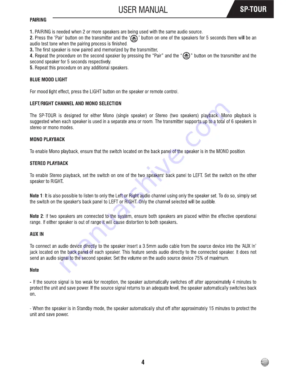 Sabrent SP-TOUR User Manual Download Page 5