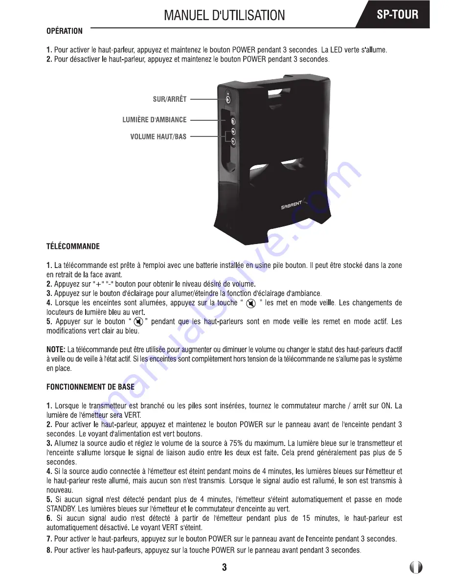 Sabrent SP-TOUR User Manual Download Page 11